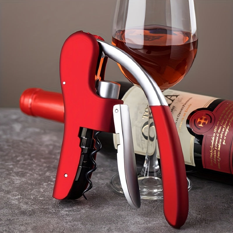 Effortless Wine Opener with Lever Action & Ergonomic Grip