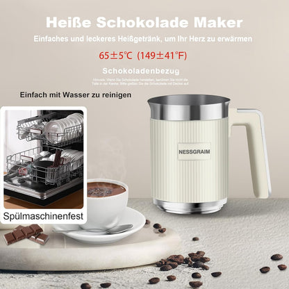 Versatile Electric Milk Frother | 5-in-1 Foam Maker with Dishwasher Safe Parts
