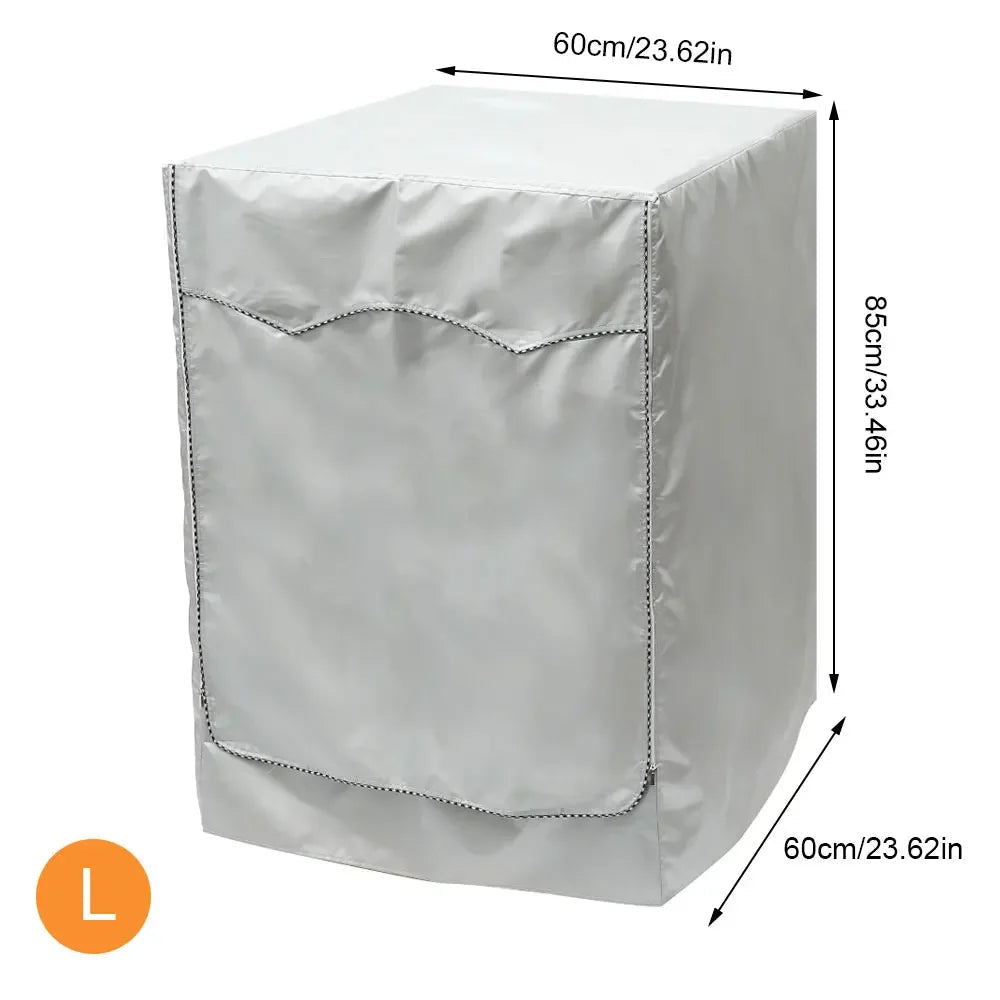 Washing Machine Cover - Water-Resistant, UV Protection, Silver, 60 x 55 x 85 cm