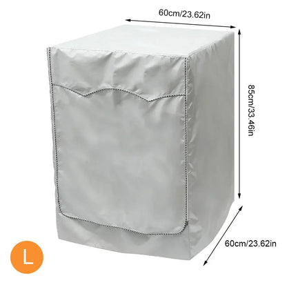 Washing Machine Cover - Water-Resistant, UV Protection, Silver, 60 x 55 x 85 cm