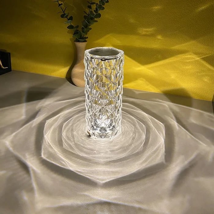Luminous Crystal Table Lamp | 16-Color Mood Light with Touch Control