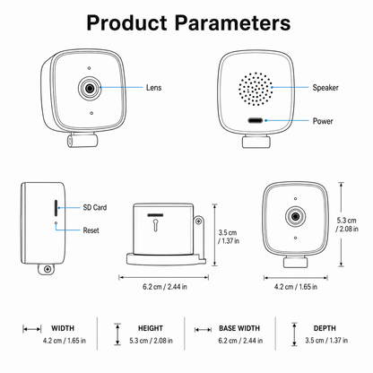 WiFi Security Camera for Windows, 1080P with 32GB Memory Card