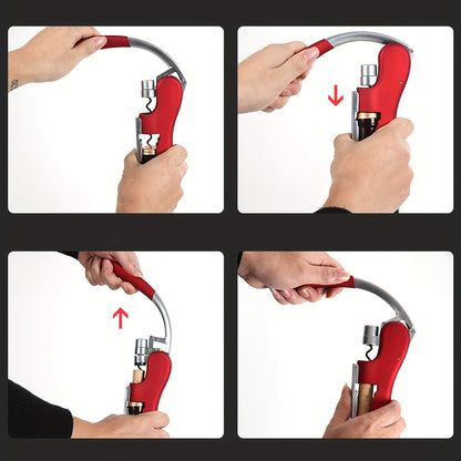 Effortless Wine Opener with Lever Action & Ergonomic Grip