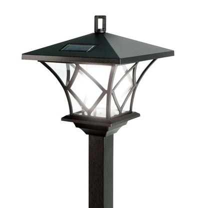 1.5 m Solar Column Lantern | Dual Function Outdoor Light | Vintage Style for Garden, Patio & Driveway