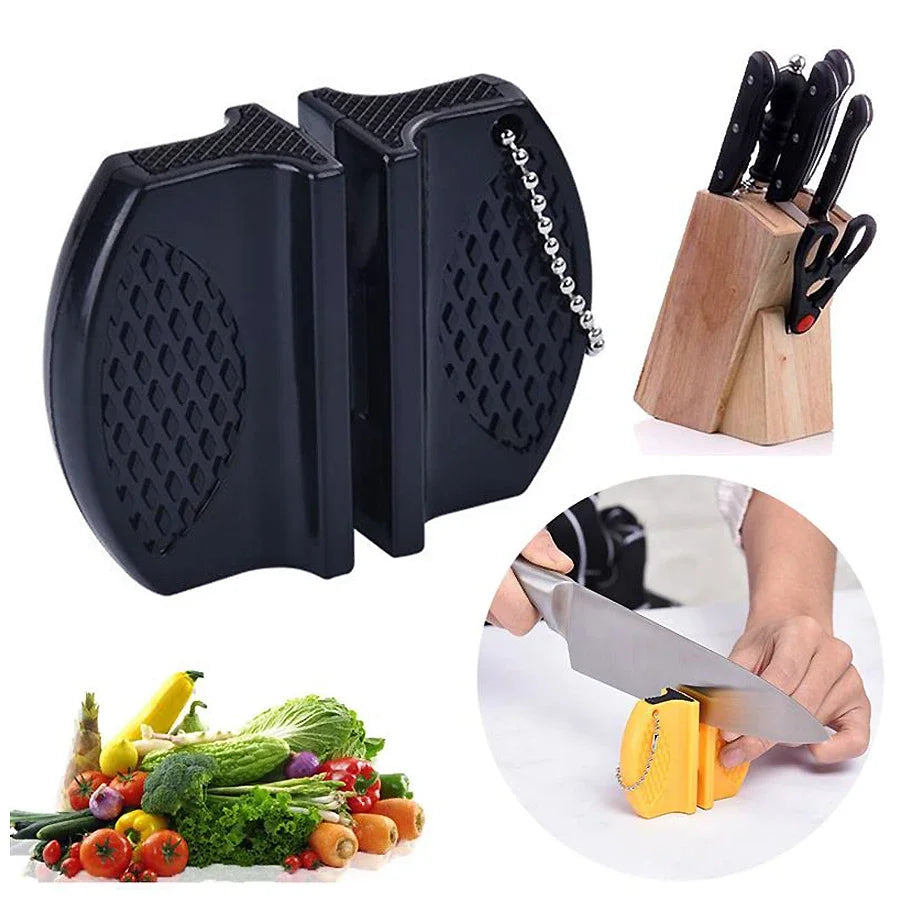 Compact and Portable Double-Sided Mini Knife Sharpener