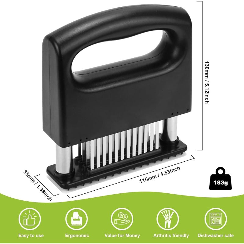 Precision 48-Blade Stainless Steel Meat Tenderizer