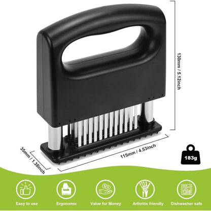 Precision 48-Blade Stainless Steel Meat Tenderizer