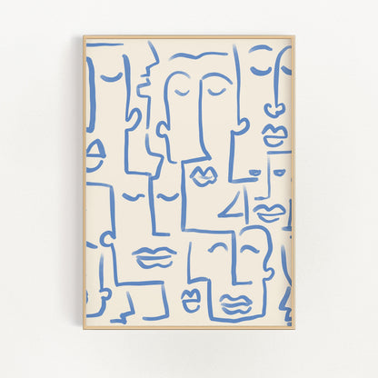 Stunning Abstract Faces Art Print for Your Space