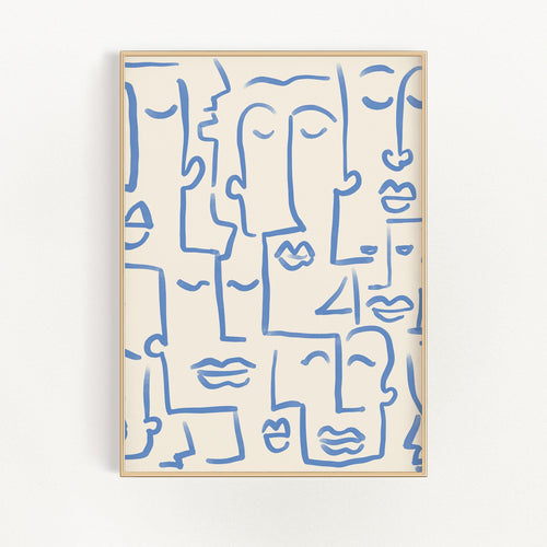 Stunning Abstract Faces Art Print for Your Space