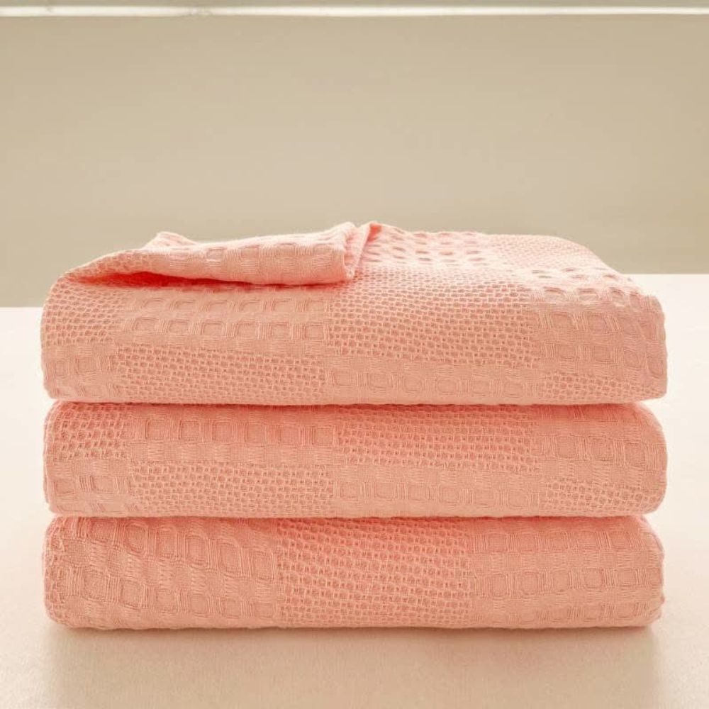 Serene Waffle Weave Blanket for Stylish Relaxation