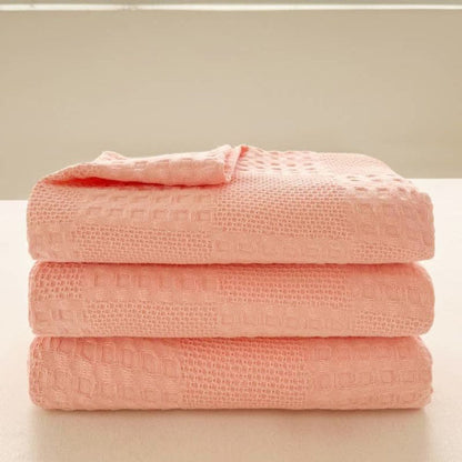 Serene Waffle Weave Blanket for Stylish Relaxation