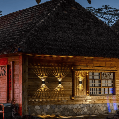 GlowGuard – Solar-Powered Outdoor Wall Lights with 4 LEDs