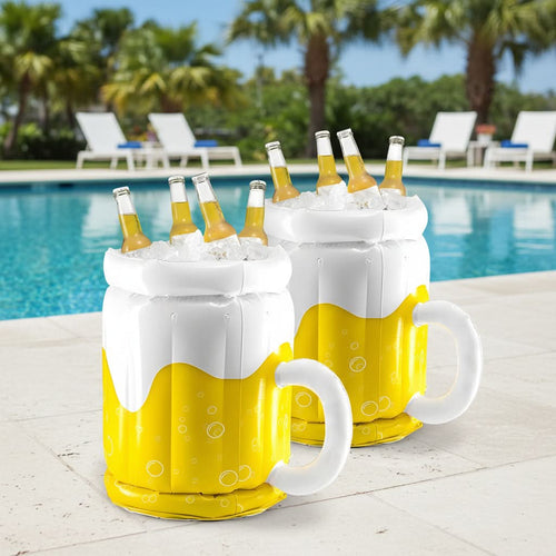Inflatable Cooler Mug for Ice and Beverages