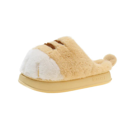 Women's Cat Paw Slippers | Soft & Cozy | Comfortable, Non-Slip | Fun Cat House Shoes for Home and Garden