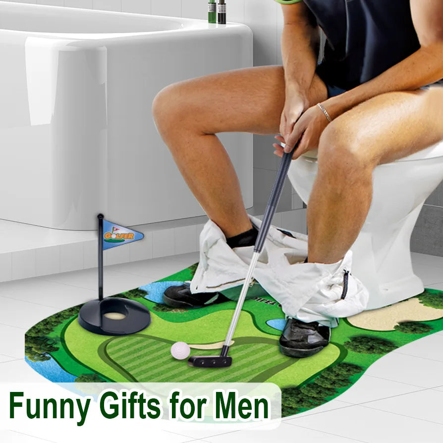 Bathroom Mini Golf Set | Fun Toilet Game | Perfect Gift for Men