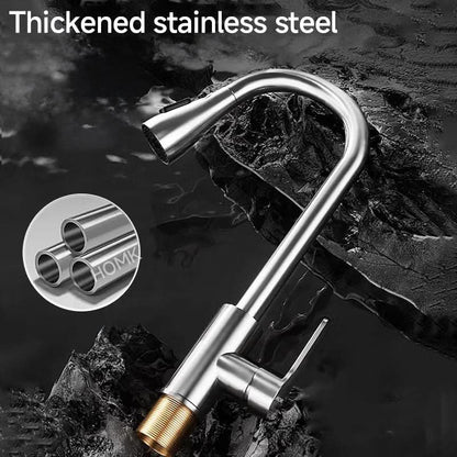 Flexible Pull-Out Kitchen Faucet with Swivel and Spray Options
