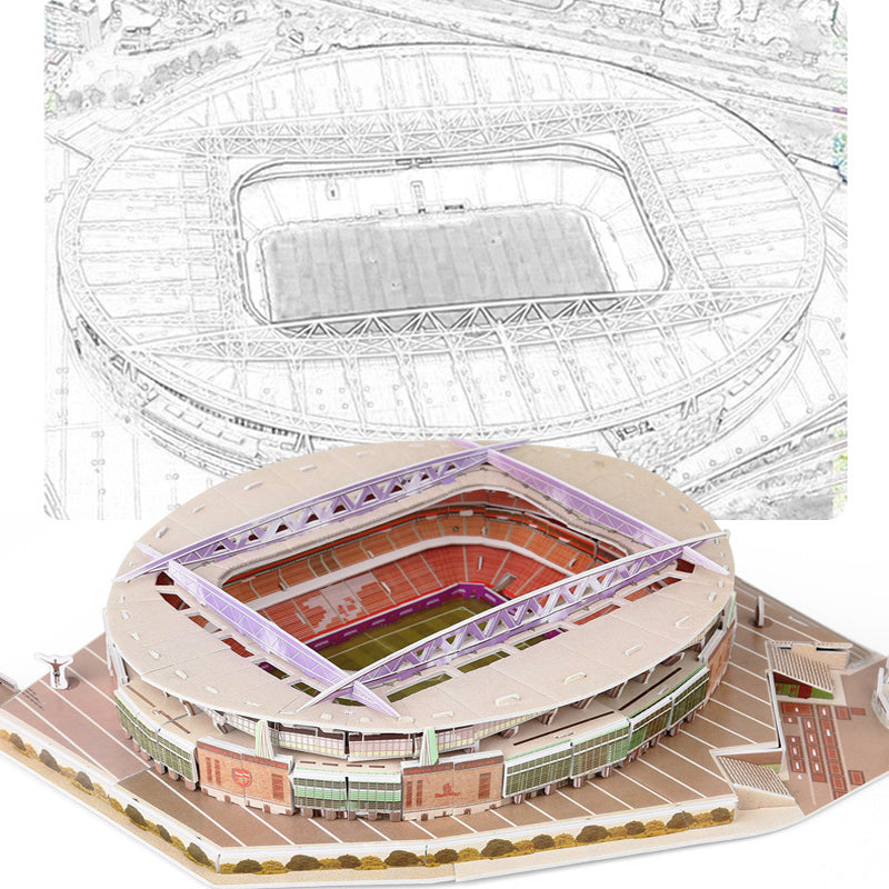 3D Football Stadium Puzzle Model
