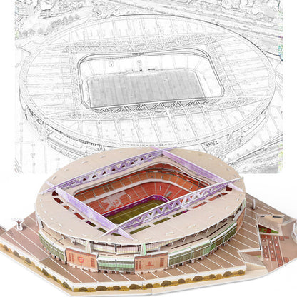 3D Football Stadium Puzzle Model