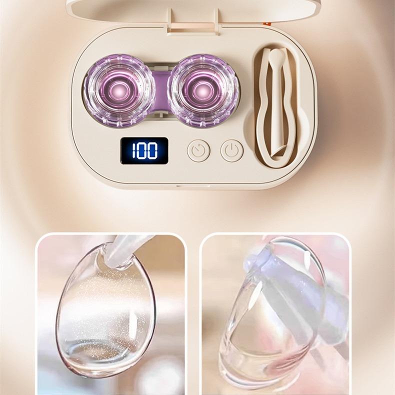 Ultrasonic Lens Cleaner with Rechargeable Feature and Mirror