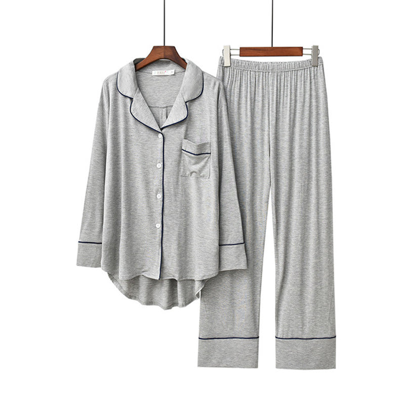 Soft Oversized Pajama Set for Women - Long Sleeve and Breathable