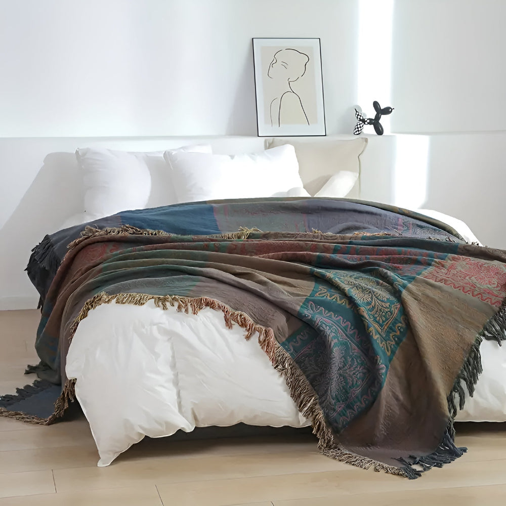 Bohemian Dream Tassel Cotton Blanket