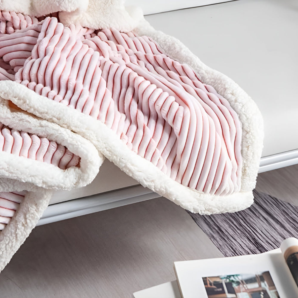 Plush Comfort Striped Fleece Blanket