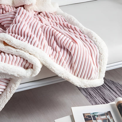 Plush Comfort Striped Fleece Blanket