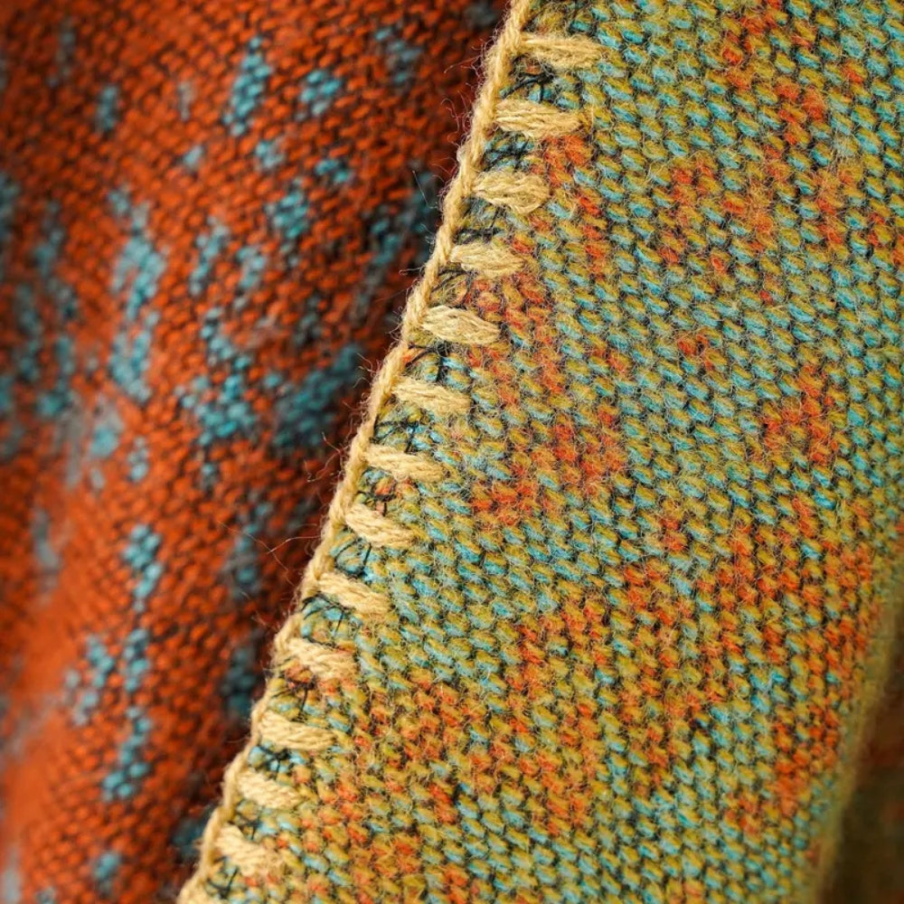 Elegant Jacquard Blanket Wrap for All Seasons