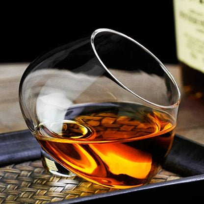 Rotating Tumbler for Cocktails, Wine, and Other Drinks - Belly Glass