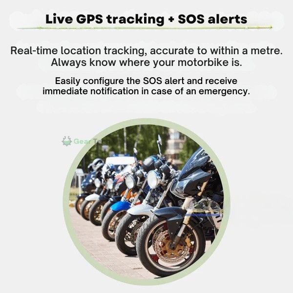 Motorcycle GPS Tracker - Waterproof, Magnetic, No Subscription Needed for Global Use