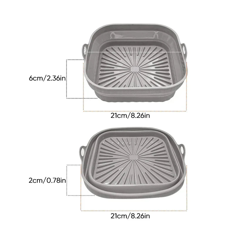 Reusable Silicone Baking Tray for Air Fryer – Grill Pan