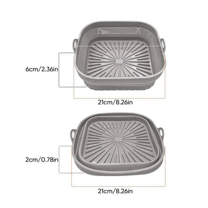 Reusable Silicone Baking Tray for Air Fryer – Grill Pan