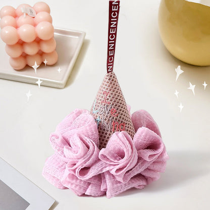 Cute Ice Cream Bath Scrub Towel Ball
