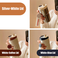 Silver and white lock