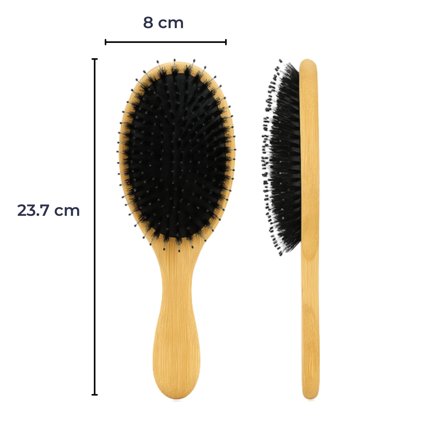 Natural Dual-Bristle Scalp Massager for Anti-Frizz and Healthy Hair