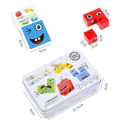 Colorful Educational Wooden Puzzle Game – Block Mixing Toy for Toddlers