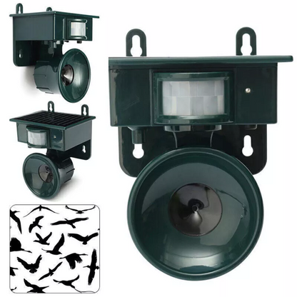 Weatherproof Solar Bird Deterrent with PIR Motion Sensor and Natural Sounds