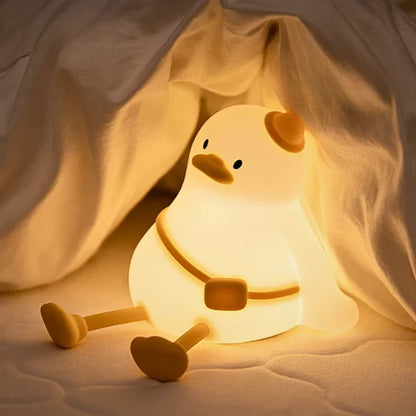 Touch-Controlled Rechargeable Night Light Lamp – Portable Squeeze Design
