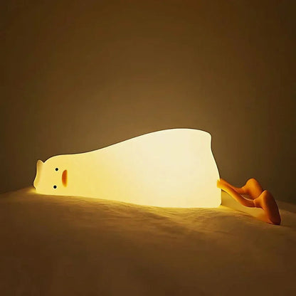 Touch-Controlled Rechargeable Night Light Lamp – Portable Squeeze Design