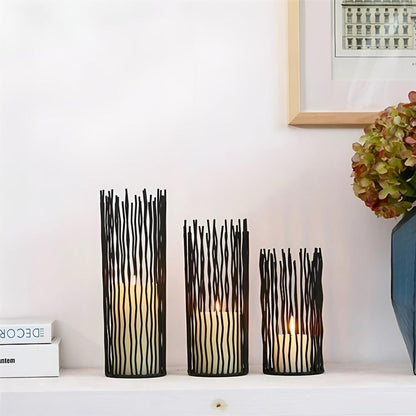 Elegant Black Iron Candle Stand for Any Occasion