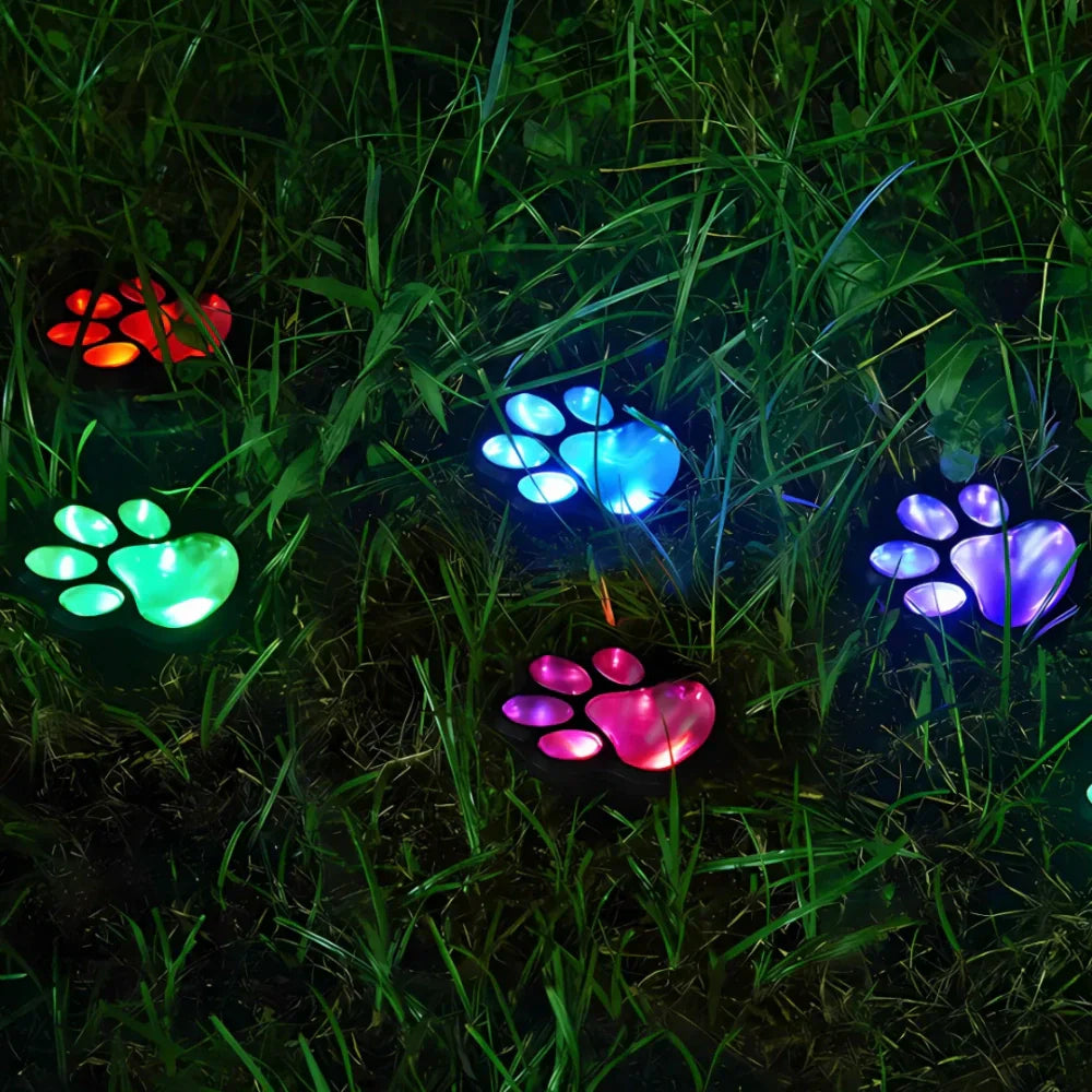 Outdoor Solar Light in Paw Shape – Energy-Saving Design