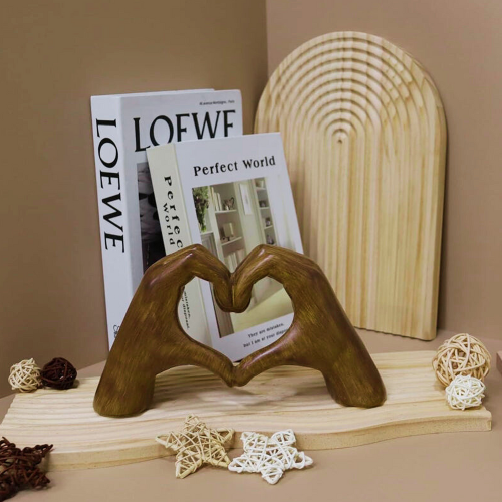 Heart-Shaped Oak Wood Craft