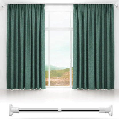 Versatile Hanging Rod for Clothes and Curtains Anywhere