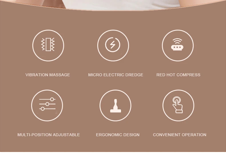 Heat-Enabled Electric Gua Sha Massager | Microcurrent Massage Brush for Back, Arms, Legs & Muscle Relief