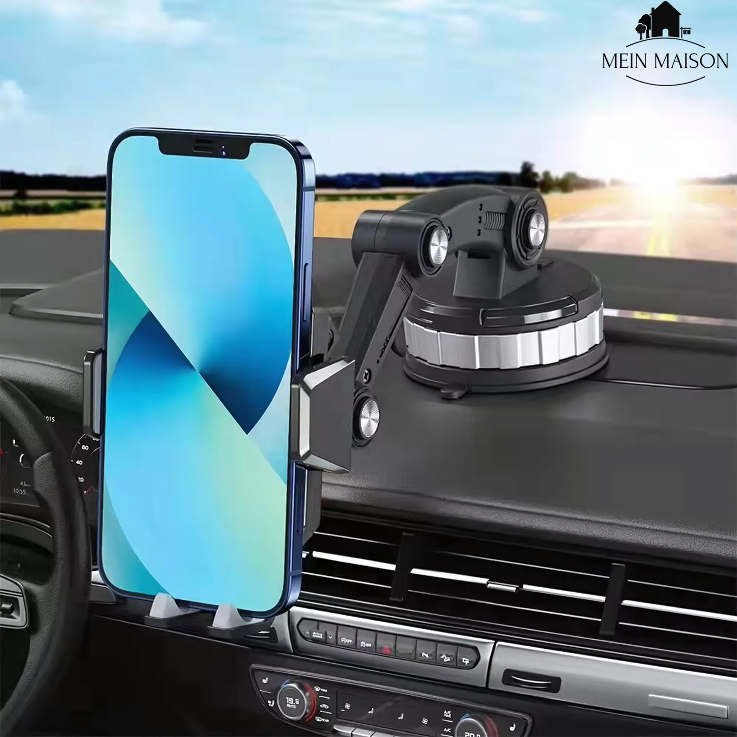 360° Rotating Car Phone Holder with Strong Suction Mount
