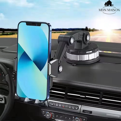 360° Rotating Car Phone Holder with Strong Suction Mount