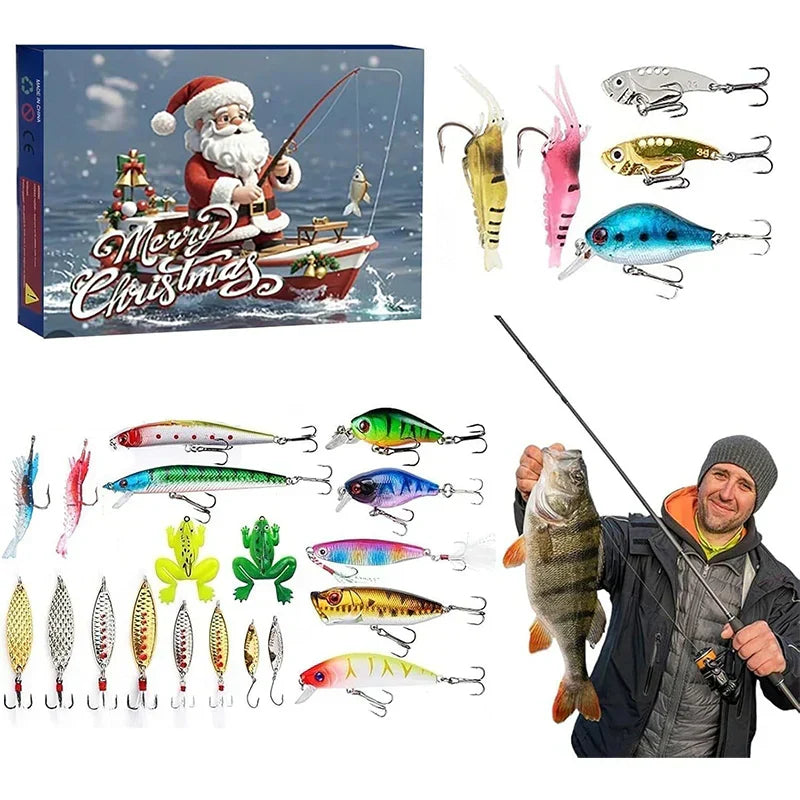 Advent Calendar with 24 Days of Fishing Rod Surprises