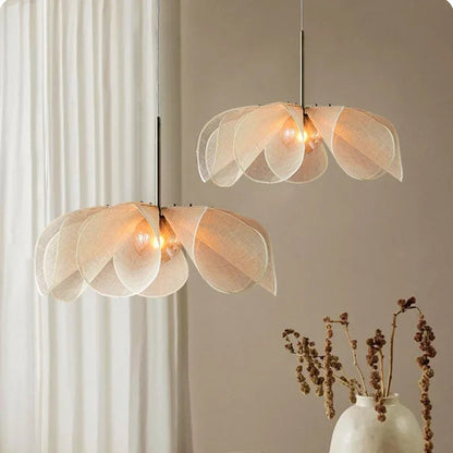 Retro Textile Ceiling Lamp – Vintage Fabric Pendant Light