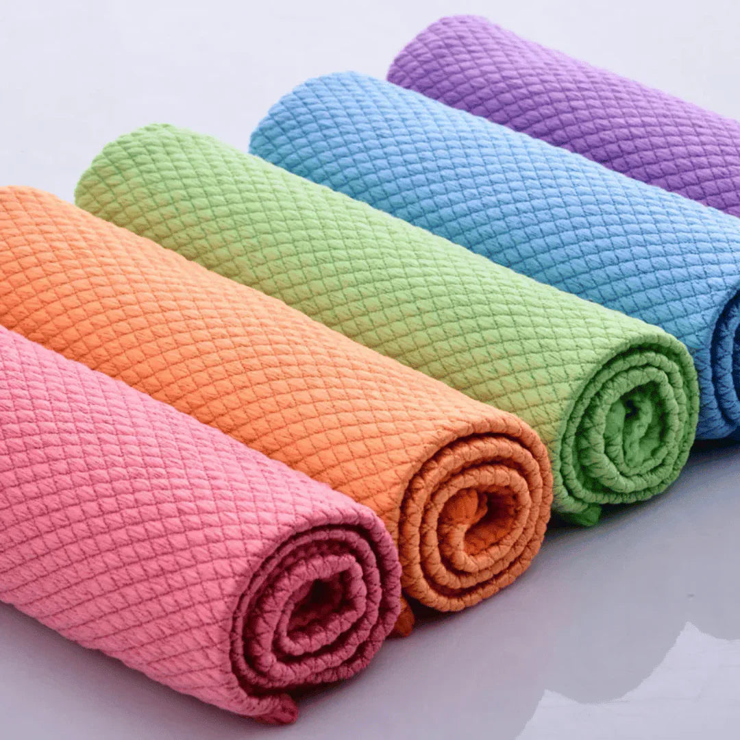 Ultimate Microfiber Cleaning Cloths for Flawless Surfaces (5-Pack)