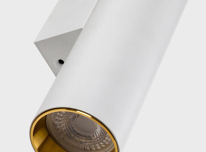2-Light Wall Lamp in Aluminum Cylinder Design